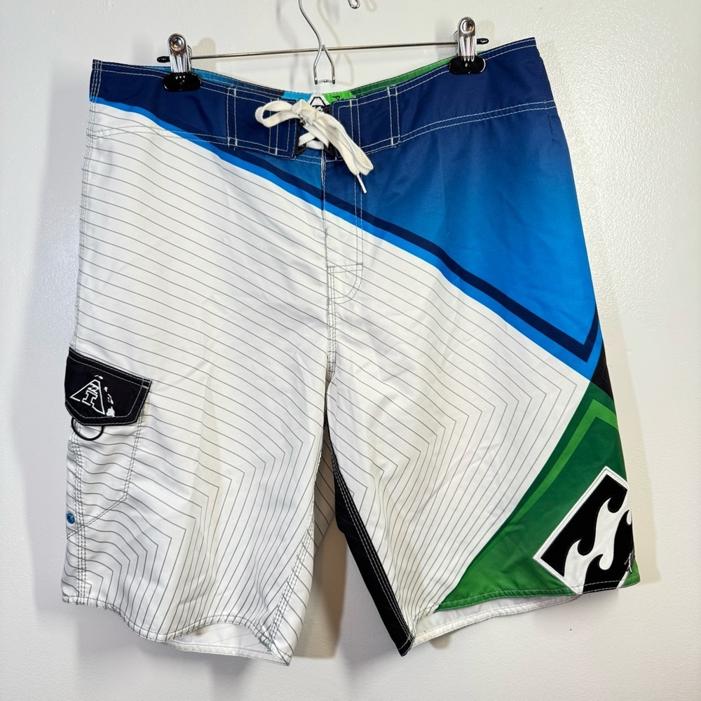 Billabong Boardshorts Mens 36 White Airlite Stretch Andy Irons Surf Trunks VTG